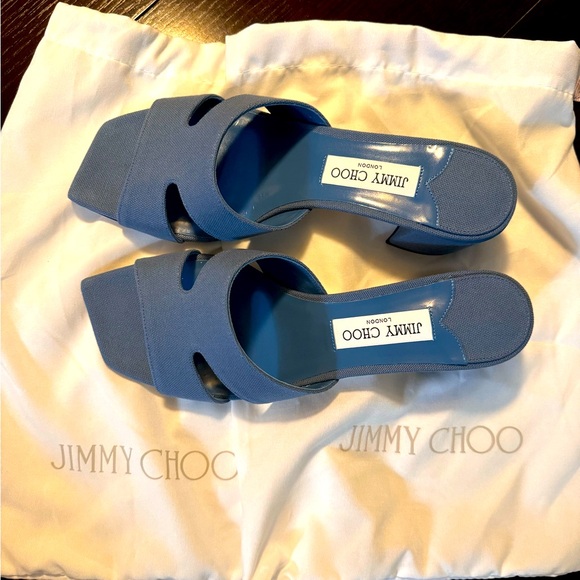 Jimmy Choo Women's Ellison 45 Block Heel Slide Sandal - Picture 1 of 5